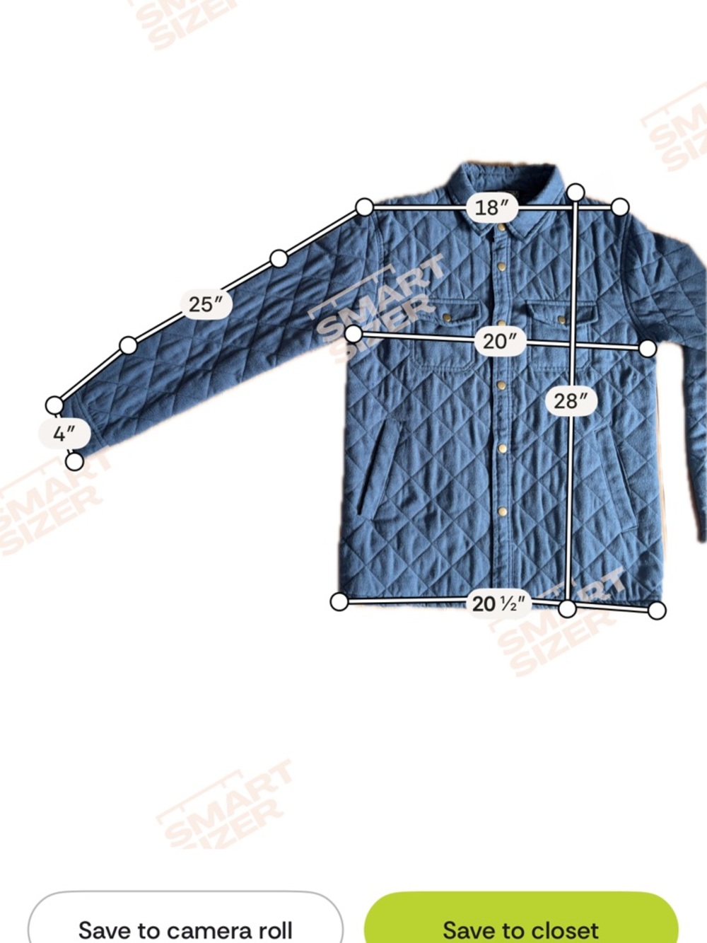 Benny Gold Men’s Large Blue Quilted Jacket Shacket Snap Pockets Collared Lined - Picture 10 of 10